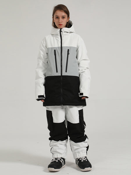 Women's Gsou Snow Unisex  Mountain Mission Anorak White Snow Suit