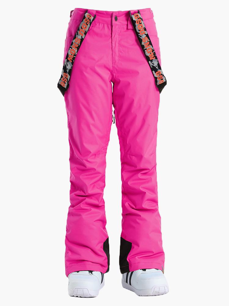 Thermal Warm High Waterproof Windproof Pink Ski Pants Snow Pants