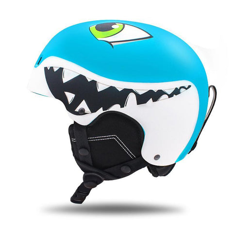 blue Ski helmet children outdoor ski equipment snowboard protective gear sports dual-board snow helmet