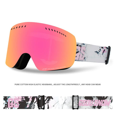 ski goggles anti-fog protective goggles men and women snow goggles adult cylindrical myopia snow goggles