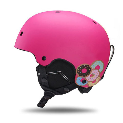 pink Ski helmet children outdoor ski equipment snowboard protective gear sports dual-board snow helmet