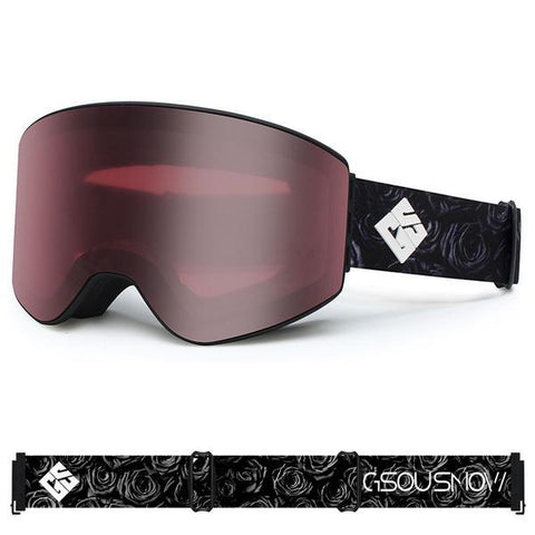 Brown Unisex High-end Winter Mountain Frameless Ski Goggles